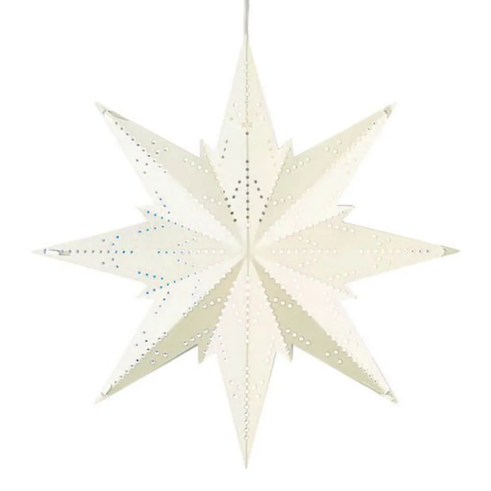 Mini dekostjerne af metal, hvid^STAR TRADING Discount