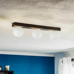 Markslöjd Mini loftlampe til bad, 3 lyskilder, sort, glas/metal