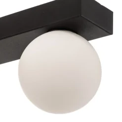 Markslöjd Mini loftlampe til bad, 3 lyskilder, sort, glas/metal