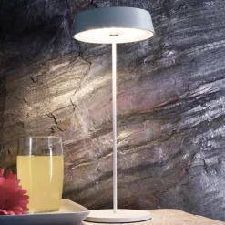 Miram LED-bordlampe med batteri, kan dæmpes, hvid^Deko-Light
