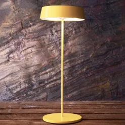 Deko-Light Miram LED-bordlampe med batteri, kan dæmpes, gul