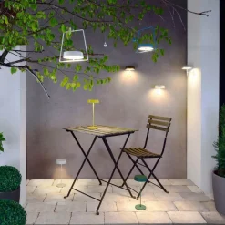 Deko-Light Miram LED-bordlampe med batteri, kan dæmpes, gul