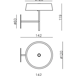 Miram LED-væglampe med batteri, kan dæmpes, hvid^Deko-Light Best