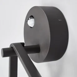 Lucande Mirco udendørs LED-væglampe med sensor, ringformet