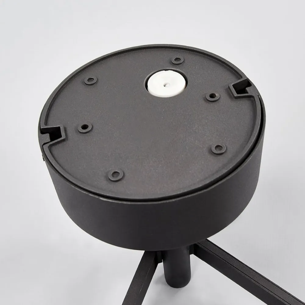 Lucande Mirco udendørs LED-væglampe med sensor, ringformet