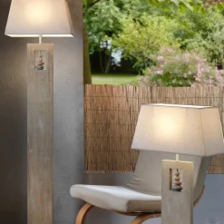 ONLI Miriel gulvlampe, højde 170 cm, tekstil, træ