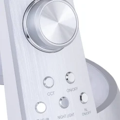 Globo Mitti LED-bordlampe med USB-port, sølv/hvid