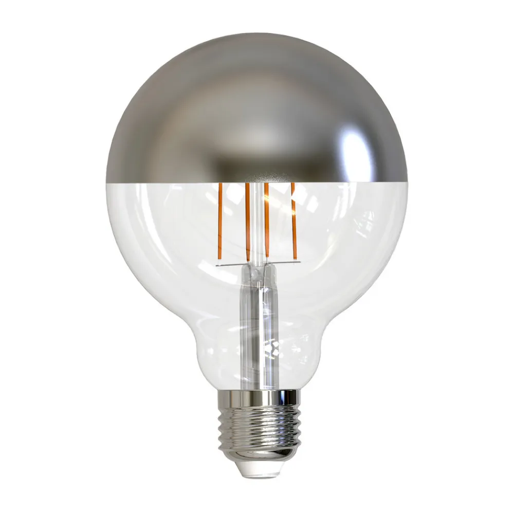 Müller-Licht Filament Pære|Led Pærer>Müller Licht LED-globe E27 9W 927 hovedspejl sølv