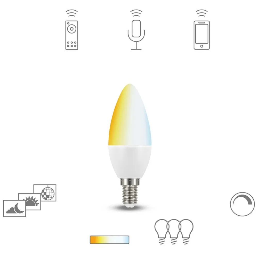 Müller Licht white LED-kertepære E14 5,8W^tint Clearance