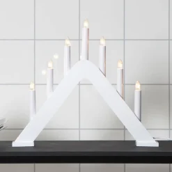 STAR TRADING Julepynt|Vinduesdekoration>Moderne designet lysestage Jarve hvid