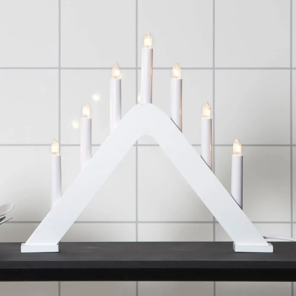 STAR TRADING Julepynt|Vinduesdekoration>Moderne designet lysestage Jarve hvid