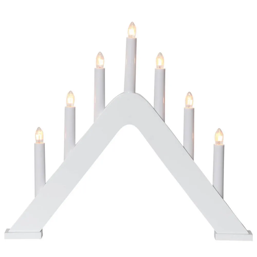 STAR TRADING Julepynt|Vinduesdekoration>Moderne designet lysestage Jarve hvid