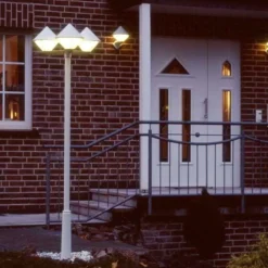 Albert Leuchten Moderne lygtepæl 181, hvid, 3 lyskilder