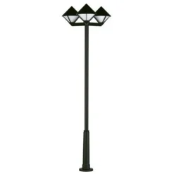 Albert Leuchten Lygtepæle>Moderne lygtepæl 181, sort, 3 lyskilder