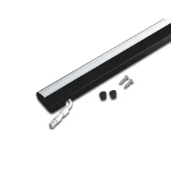 Hera ModuLite F LED-underskabsbelysning, sort, 45 cm, 3.000 K, aluminium