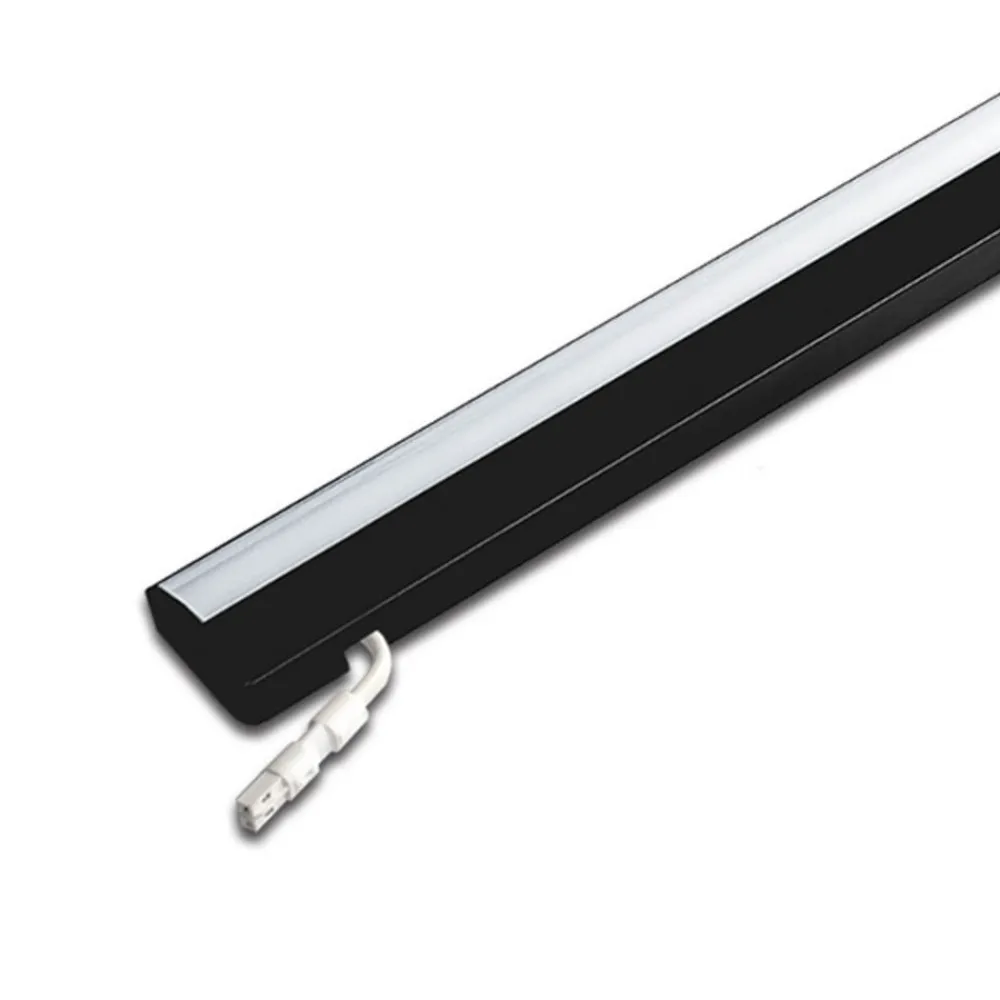 Hera ModuLite F LED-underskabsbelysning, sort, 60 cm, 3.000 K, aluminium