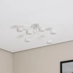 EMIBIG LIGHTING Modus 6 loftlampe, stål, 6 lyskilder, GX53, hvid