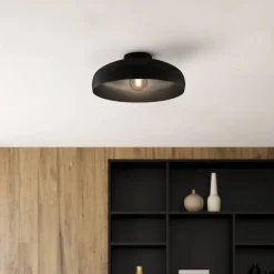 Mogano loftlampe, Ø 40 cm, sort, stål^EGLO New