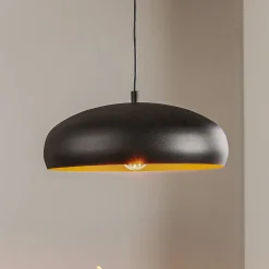 EGLO Pendellamper>Mogano-pendel med metalskærm, sort