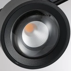 Molto Luce LED 3-faset skinnespot Mag, sort, 827