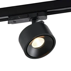 Molto Luce LED 3-faset skinnespot Magis, sort, 827