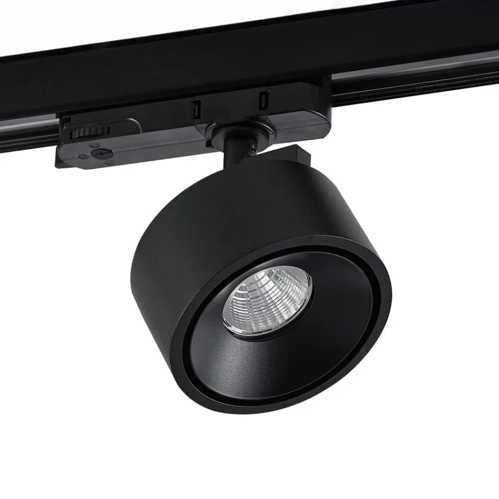 Molto Luce LED 3-faset skinnespot Magis, sort, 827