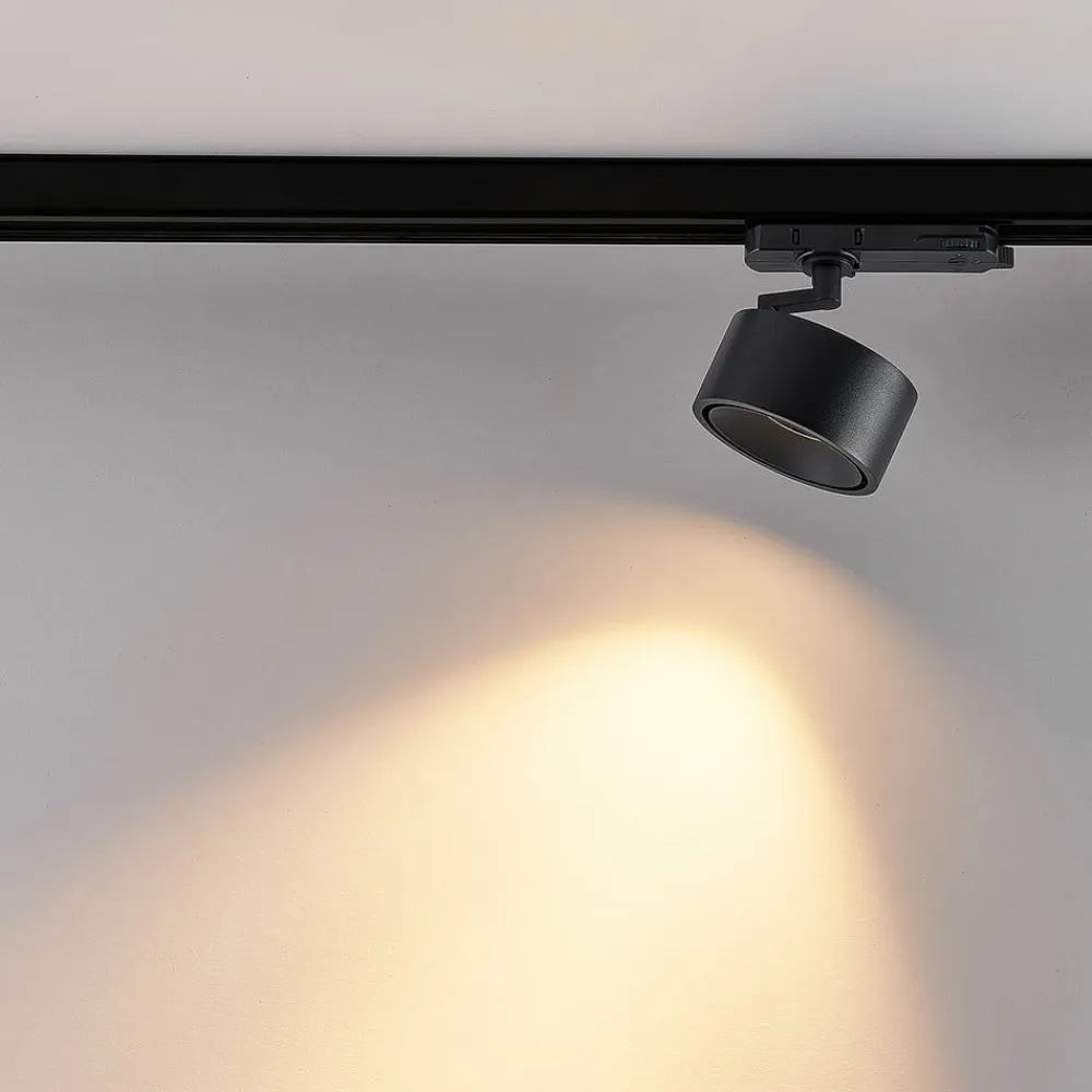 Molto Luce LED 3-faset skinnespot Magis, sort, 827