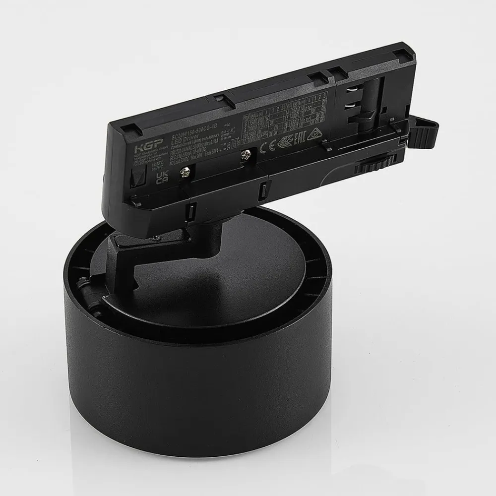 Molto Luce LED 3-faset skinnespot Magis, sort, 827