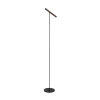 Molto Luce LED-gulvlampe Meyjo F, sort/kaffebrun, aluminium