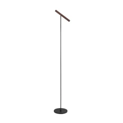 Molto Luce LED-gulvlampe Meyjo F, sort/kaffebrun, aluminium