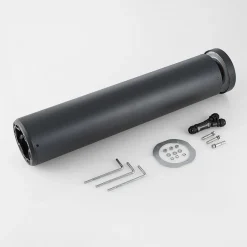 Molto Luce LED-sokkellampe Mona, Ø 18 cm, aluminium, højde 85 cm