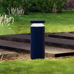 Molto Luce Sokkellamper>LED-sokkellampe Mona, Ø 18 cm, aluminium, højde 45 cm