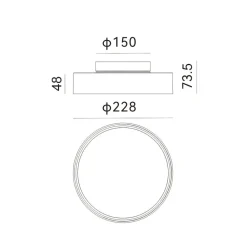 udendørs loftlampe Nona, Ø 22,8 cm, antracit^Molto Luce Hot