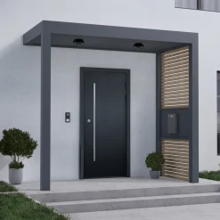 Molto Luce udendørs loftlampe Nona, Ø 18,2 cm, antracit