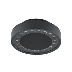 Molto Luce udendørs loftlampe Nona, Ø 18,2 cm, antracit