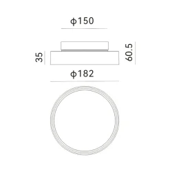 Molto Luce udendørs loftlampe Nona, Ø 18,2 cm, antracit