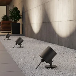 Molto Luce Sokkellamper|Udendørs Spot>udendørs spotlampe Foris Round F, antracit