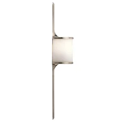 KICHLER Mona LED-væglampe, IP44, højde 55,9 cm, fortinnet
