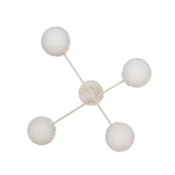 HELAM Moon loftlampe, 80 cm, 4 lyskilder, sandfarvet, glas, E27