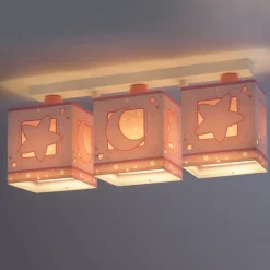 Børn Dalber Loftlamper>Moonlight børneloftslampe, tre lys, pink