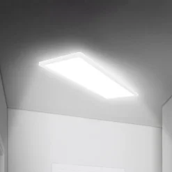 Briloner Move LED-panel, sensor, 58 x 20 cm, IP44, plast, hvid