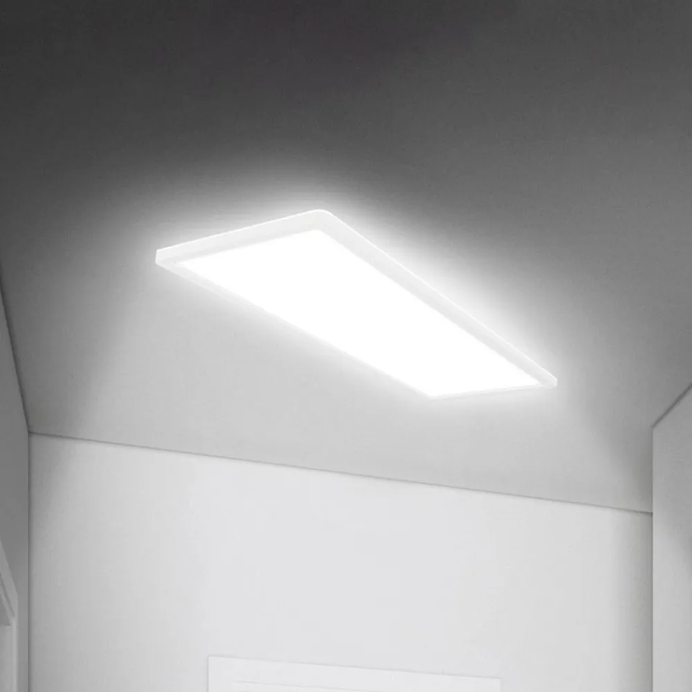 Briloner Move LED-panel, sensor, 58 x 20 cm, IP44, plast, hvid