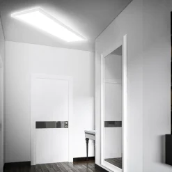 Briloner Move LED-panel, sensor, 98 x 20 cm, IP44, plast, hvid