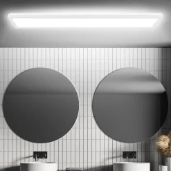 Briloner Move LED-panel, sensor, 98 x 20 cm, IP44, plast, hvid