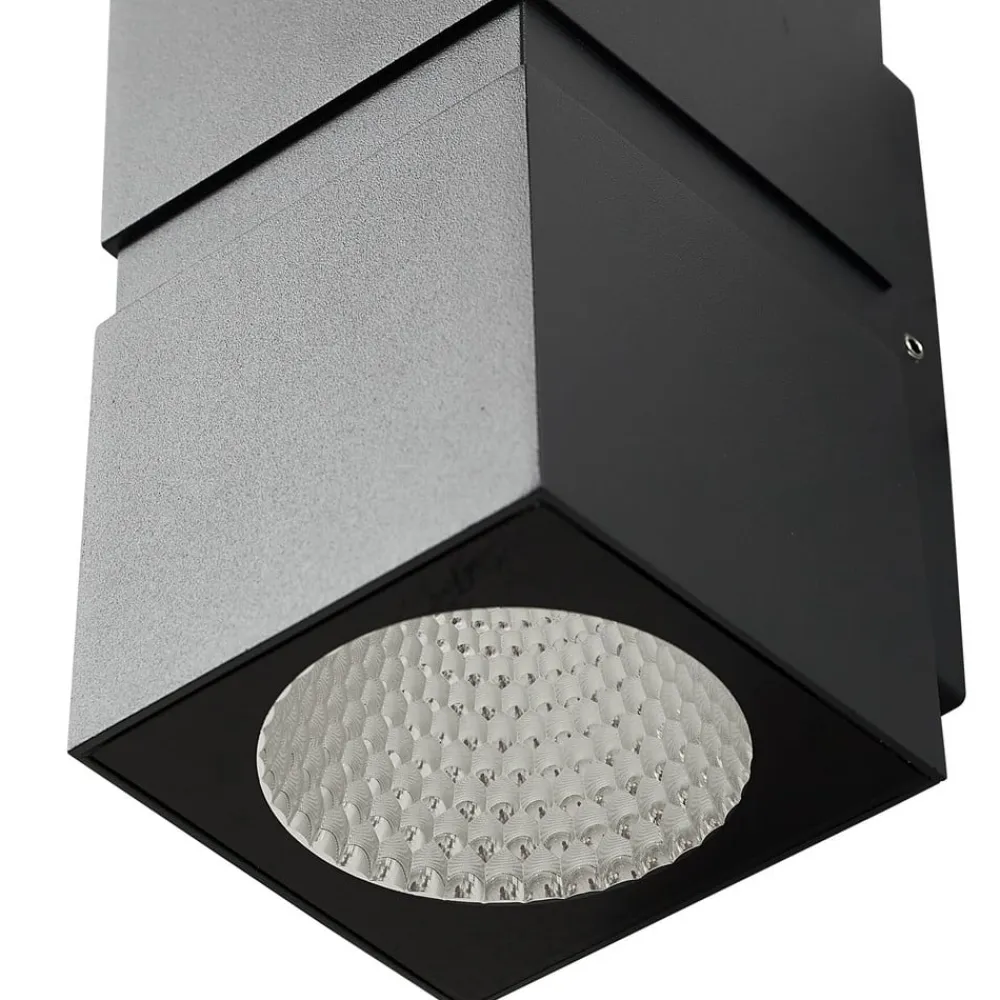 Lucande Væglamper>Mørkegrå LED udendørs væglampe Gabriela, 2-lys.