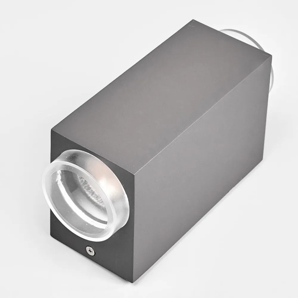 Lindby Mørkegrå udendørsvæglampe Jovan, 2 lyskilder