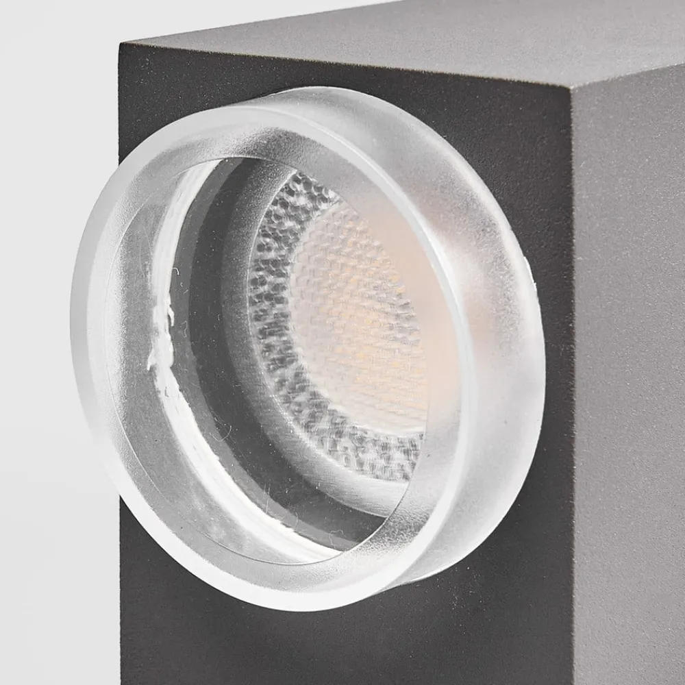 Lindby Mørkegrå udendørsvæglampe Jovan, 2 lyskilder