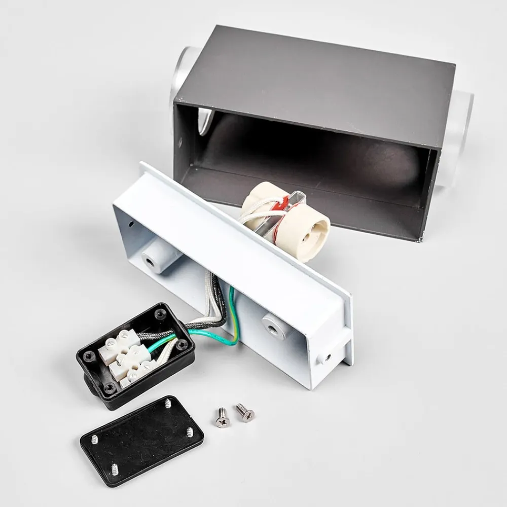 Lindby Mørkegrå udendørsvæglampe Jovan, 2 lyskilder