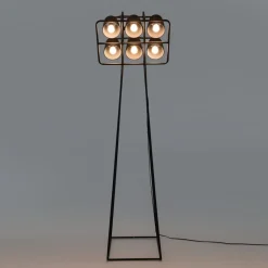 SELETTI Multilamp gulvlampe, 6 lyskilder, sort