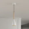Luminex Pendellamper>Muza pendel, enkeltlys, hvid/lyst træ